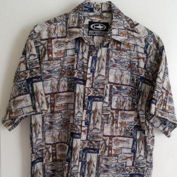 Mako Sportswear Men's Shirt L Fishing Boat Marlin - Picture 1 of 5